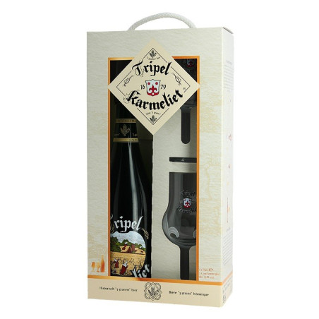 Gift Box Tripel Karmeliet 75 cl + 2 Glasses