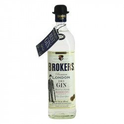 BROKERS London dry GIN with bowler hat