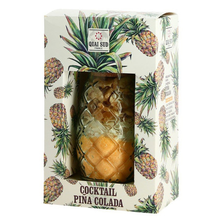 QUAI SUD Mix for PINA COLADA in a ANANAS Shape Glass