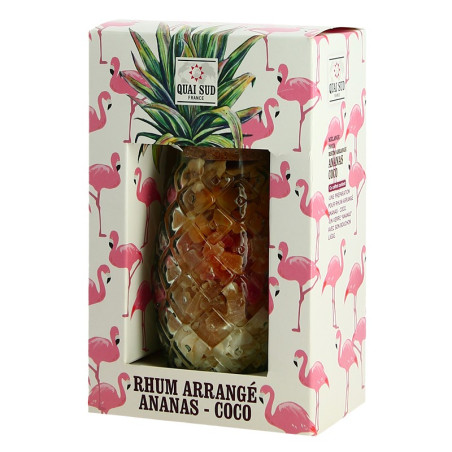 QUAI SUD Mix for Arranged Rum in a ANANAS Shape Glass