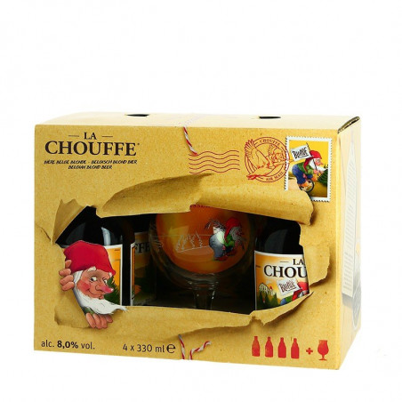 COFFRET CHOUFFE 4X33 CL + 1 VERRE