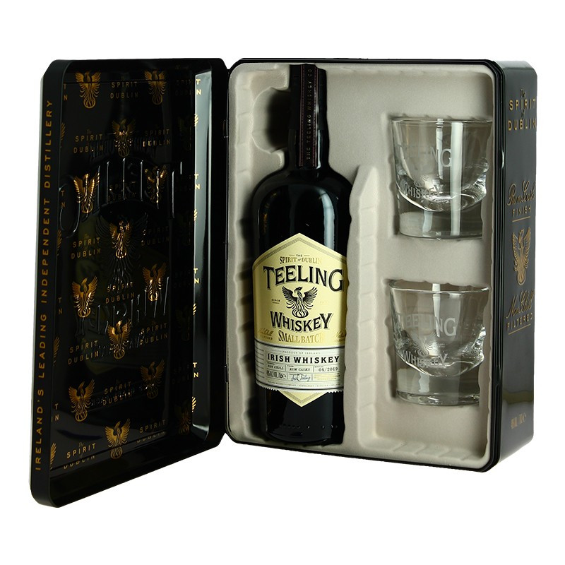 TEELING Irish WHISKEY Small Batch  Gift Box + 2 Glasses