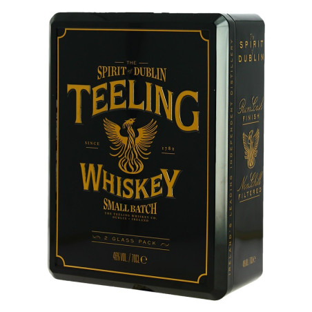 TEELING Irish WHISKEY Small Batch  Gift Box + 2 Glasses