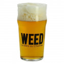 WEED Beer Glass a beer Brewed with Hemp