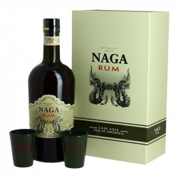 NAGA Old Rum from Indonesia in Box + 2 shooter glasses