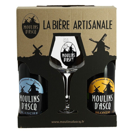 COFFRET MOULIN D'ASCQ 4X33CL  1 VERRE