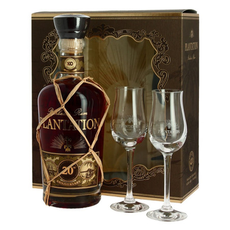 COFFRET PLANTATION XO 20TH ANNIVERSAIRE  2 VERRES