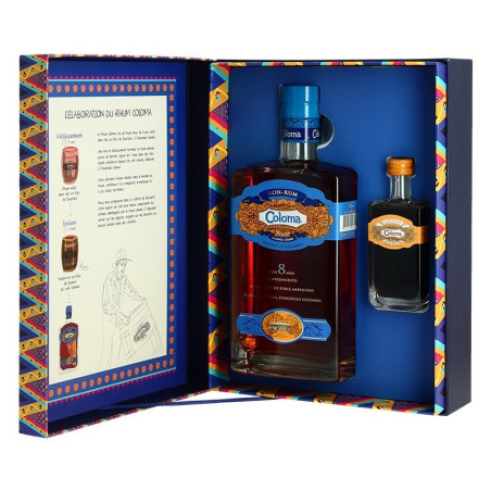 COLOMA 8 years old rum Gift Box + 1 Coloma Coffee Liqueur Mini Bottle