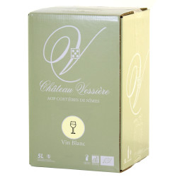 Château de VESSIERES Boxed White Wine 5 Liters Costières de Nîmes Organic Wine