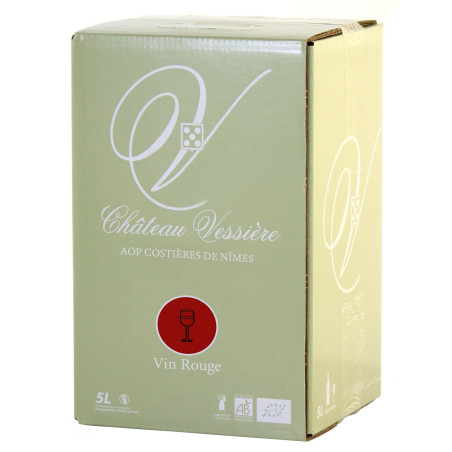 Château de VESSIERES Boxed Red Wine 5 Liters Costières de Nîmes