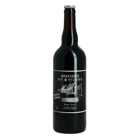 L'EXUTOIRE STOUT Artisanal Beer Brasserie des 4 Ecluses 75cl