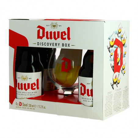 Box Belgian Beer DUVEL 4 X 33 cl + 1 Glass