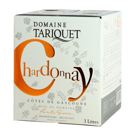 TARIQUET Wine Box of chardonnay white wine 3 Liters
