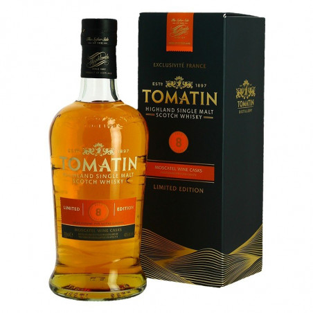 TOMATIN 8 Years Old Highland Single Malt Scotch Whiskey Moscatel barrel finish