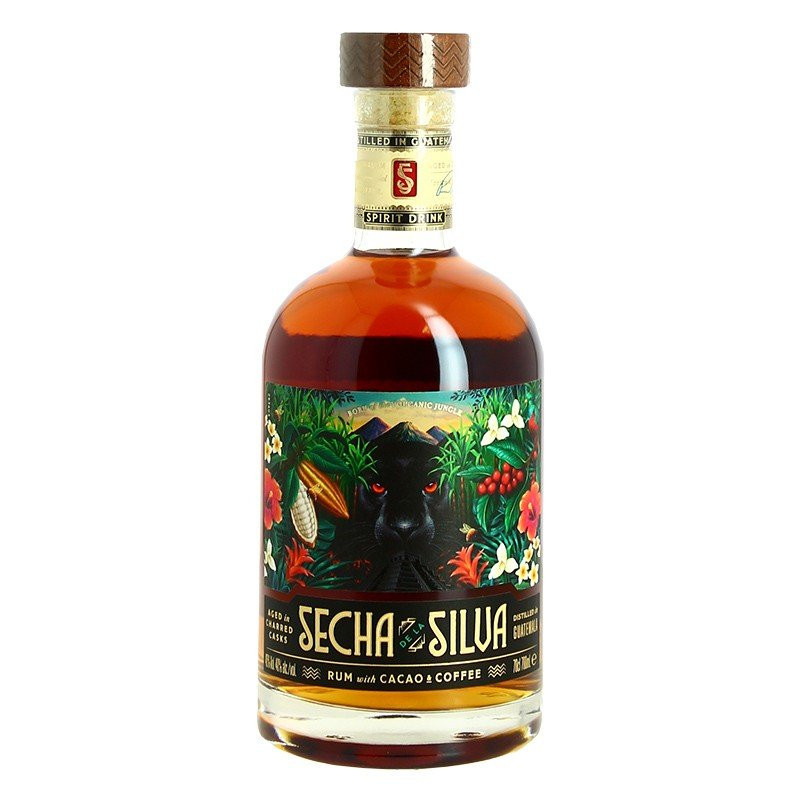 SECHA de la SILVA spirit beverage made from Rum from Guatemala, Coffee and Cocoa 70 cl