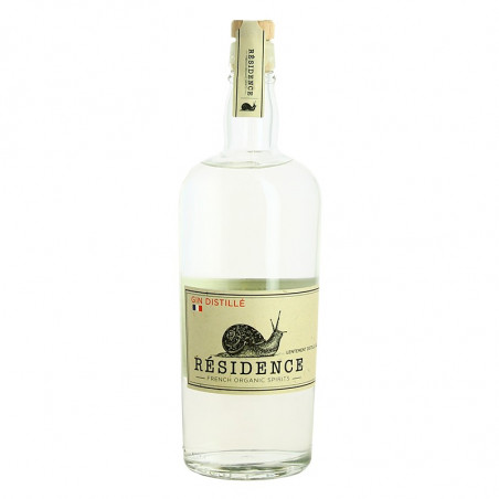 GIN Résidence, Organic French Gin slowly distilled 70 cl