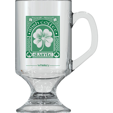 Irish Coffee Glass Decorated