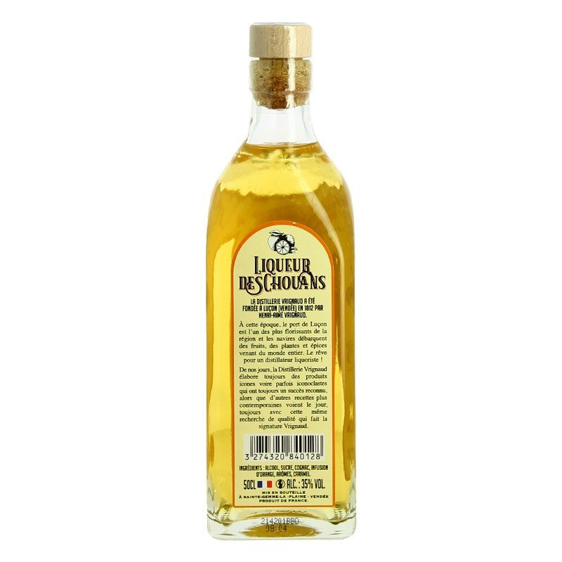 CHOUANS Liqueur with Orange peels by Distillerie Vrignaud 50 cl