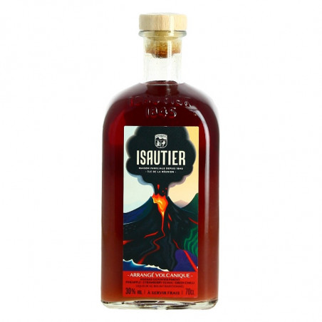 ISAUTIER VOLCANIQUE Arranged Rum Pineapple Strawberry Guava Green Chilli 70 cl