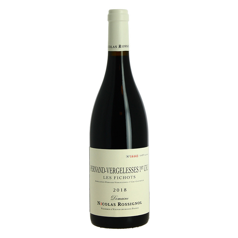Red PERNAND VERGELESSES 1er CRU " Les FICHOTS " 2018 by NICOLAS ROSSIGNOL 75 cl