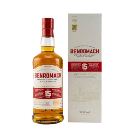 Single malt BENROMACH Peated and smoked 15 YEARS 70 cl 43° Whisky Single malt BENROMACH Peated and smoked 15 YEARS 70 cl 43° Whisky