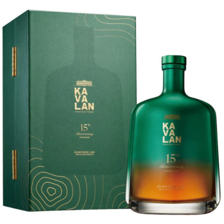 KAVALAN 15éme ANNIVERSAIRE FUT DE BOURBON 70CL