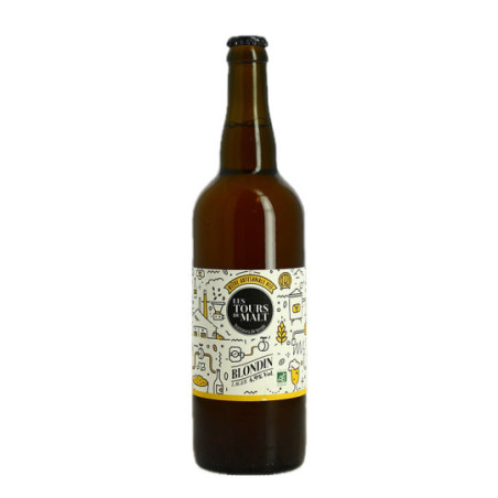 BLONDE Lager Organic Beer 75cl 4.9 Brasserie Les Tours du Malt BLONDE Lager Organic Beer 75cl 4.9 Brasserie Les Tours du Malt