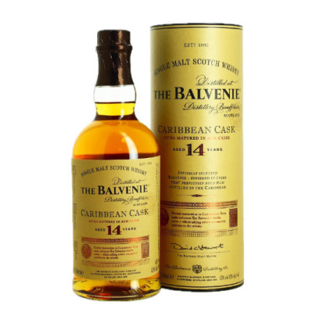 The BALVENIE CARIBBEAN Cask 14 ans 70 cl Speyside Single Malt Scotch Whisky
