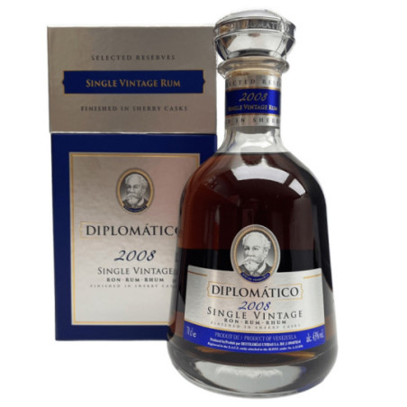 DIPLOMATICO Single VINTAGE 2008 Rum from Venezuela 43° 70 cl