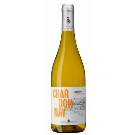White Wine Chardonnay Les CLASSIQUES IGP ARDECHE from Ardechois Winegrowers 75 cl