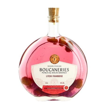 Arranged rum Raspberry Litchi Boucaneries Fisselier 50 cl Arranged rum Raspberry Litchi Boucaneries Fisselier 50 cl