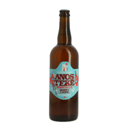 ANOSTEKE Bière FREESTYLE 21 HOPPY LAGER 75 cl ANOSTEKE Bière FREESTYLE 21 HOPPY LAGER 75 cl