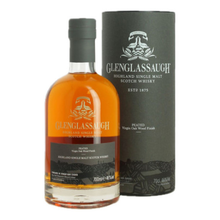 GLENGLASSAUGHG Peated Highlands Single Malt Virgin Oak Wood Finish 70 cl