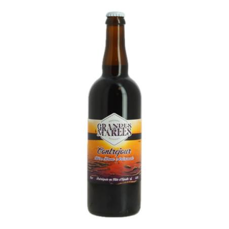 BIERE CONTREJOUR 75 cl Brasserie GRANDES MAREES Craft Brown beer from Côte d'Opale BIERE CONTREJOUR 75 cl Brasserie GRANDES MAREES Craft Brown beer from Côte d'Opale