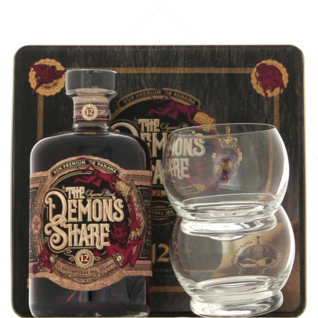 Rum Demon's Share 12 years old 70 cl Gift box + 2 Glasses