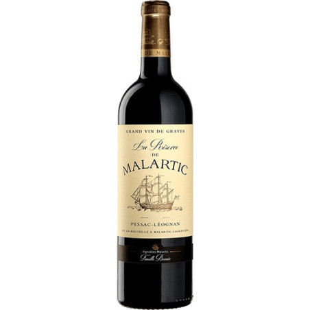 La Réserve de MALARTIC ROUGE 2019 Pessac Léognan Second wine of Château Malartic Lagravière 75 cl
