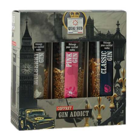 QUAI SUD GIN ADDICT Gift Set 3 cocktails mixes