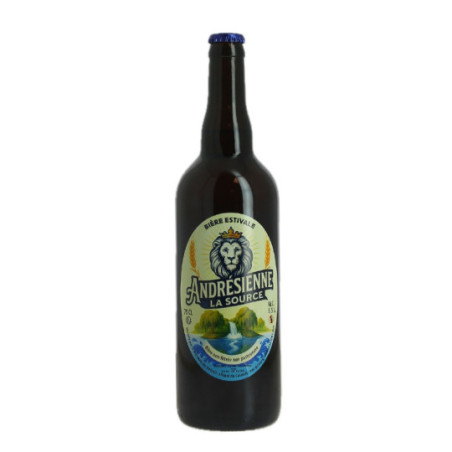 Bière Blonde Estivale l'ANDRESIENNE La SOURCE 5.5° 75 cl Craft Beer