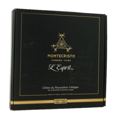 MONTECRISTO Habana Cubano Gift Set 2021 3X75 cl by LAFAGE Red Côtes du Roussillon Villages