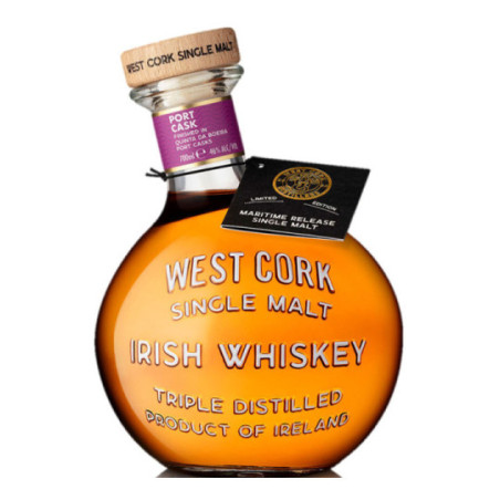 Irish WHISKEY WEST CORK Port Cask 70 cl