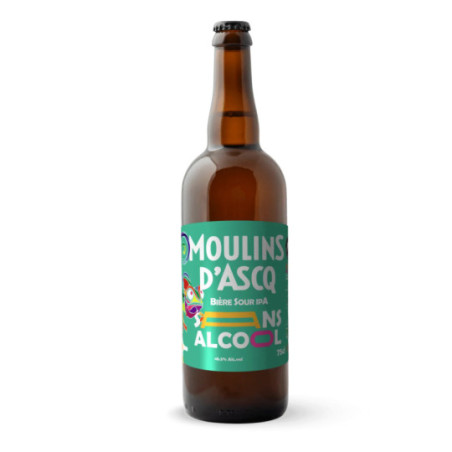 Alcohol Free Beer Organic Sour IPA by the Moulin d'Ascq Brewery 75 cl