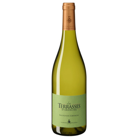 Les TERRASSES BLANC 75 cl white wine by the ARDECHOIS winegrowers