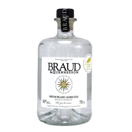 Braud & Quennesson CAP 50% White Rum from Martinique 70 cl
