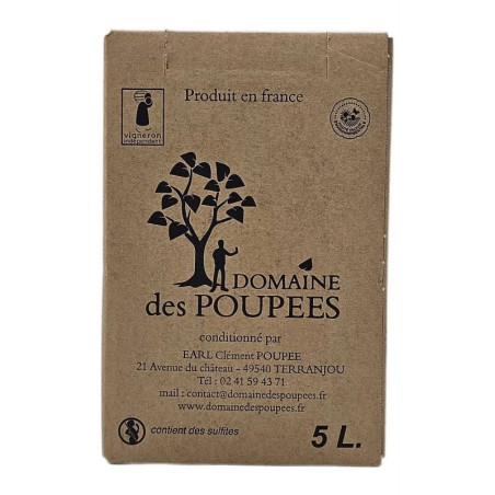 Box of rosé wine of CABERNET d'ANJOU du DOMAINE des POUPEES 5 Litres