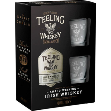 TEELING Irish WHISKEY Small Batch  Gift Box + 2 Glasses