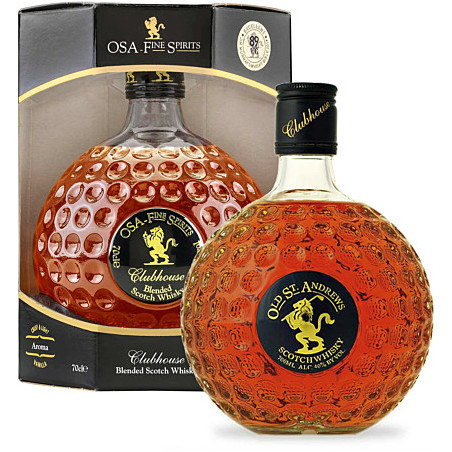 Club house OLD ST ANDREWS Whiskey Blend Bottle Golf Ball