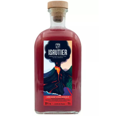ISAUTIER VOLCANIQUE Arranged Rum Pineapple Strawberry Guava Green Chilli 70 cl