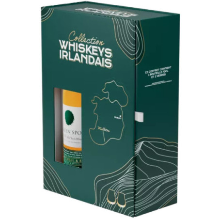 GREEN SPOT Single Pot Still Irish Whiskey, 70 cl, in a gift set + 2 glasses