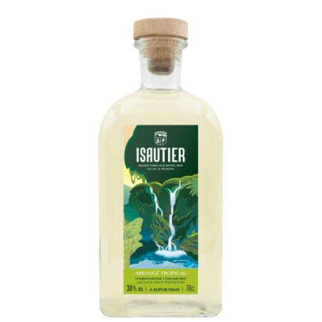 ISAUTIER TROPICAL Flavoured Rum with Kaffir Lime and Mint, 70 cl