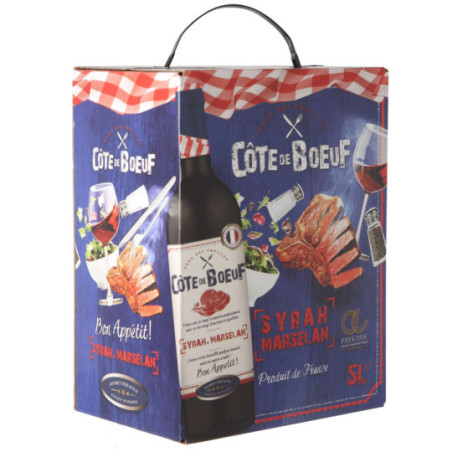 Côtes de BOEUF Red Wine 5 liters Wine Box